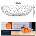 Most Popular Kitchen Modern Silver Metal Wire Mesh Storage Vegetable Basket Fruit Bowl Basket